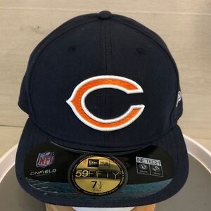 Chicago Bears New Era NFL Onfield Adult Sized 7 1/2 Hat Cap NWT Please Read